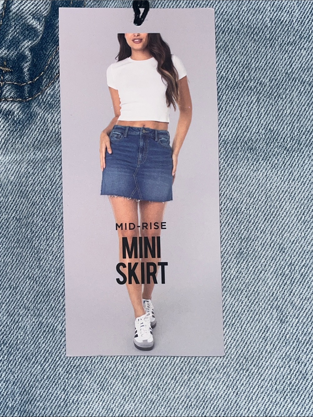 Celebrity Pink Light Wash Denim Skirt - Light Blue - Picture 4 of 6